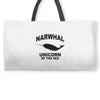 narwhal whale Weekender Totes