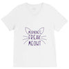 FREAK MEOWT CAT V-Neck Tee