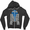 r2d2 typography Zipper Hoodie