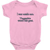 i went outsude once Baby Bodysuit