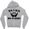 mens beard Zipper Hoodie