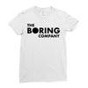 the boring company black logo Ladies Fitted T-Shirt