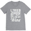 i tried jogging but i kept spilling my wine V-Neck Tee