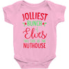 jolliest bunch of elves this side of the nuthouse Baby Bodysuit
