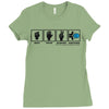 rock paper scissors hadouken Ladies Fitted T-Shirt