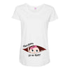 April Peeking Out Baby Girl in Spanish Maternity Scoop Neck T-shirt