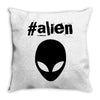 alien funny tshirt Throw Pillow