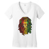 new! men's rasta vibe lion Women's V-Neck T-Shirt