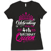 Celebrating With the 4th Birthday Queen Ladies Fitted T-Shirt