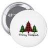 lumberjack tree merry christmas Pin-back button