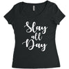 slay all day Women's Triblend Scoop T-shirt