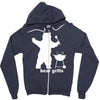 bear grills bbq funny Zipper Hoodie