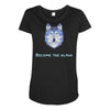 alpha wolf Maternity Scoop Neck T-shirt