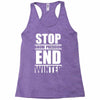 stop snow pression end winter funny Racerback Tank