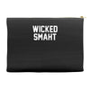 wicked smaht funny Accessory Pouches