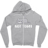 Cat Says Not Today Zipper Hoodie
