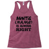 personalised auntie Racerback Tank