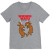 wiener wars dachshund dogs V-Neck Tee
