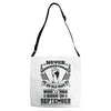 Never Underestimate Old Man Who Was Born September Adjustable Strap Totes