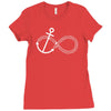 infinity knot anchor rope Ladies Fitted T-Shirt