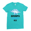 grumpa saurus rex Ladies Fitted T-Shirt