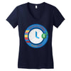 clock Women's V-Neck T-Shirt