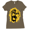lion yellow Ladies Fitted T-Shirt