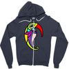 color bird Zipper Hoodie
