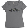 i got off the plane Women's Triblend Scoop T-shirt