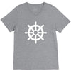 steering wheel sail boat funny V-Neck Tee