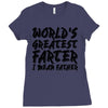 worlds greatest father i mean.. Ladies Fitted T-Shirt