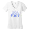 the man,myth,legend scott Women's V-Neck T-Shirt