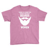 funny beards printed Youth Tee