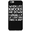 when life knocks me down iPhone 6/6s Case