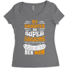 My Daughter Is Super Awesome Her Mom Women's Triblend Scoop T-shirt