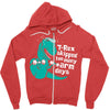 t rex skipped too many arm days Zipper Hoodie