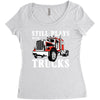 still plays with trucks family matching Women's Triblend Scoop T-shirt
