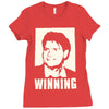 charlie sheen   winning   official Ladies Fitted T-Shirt