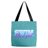 swim like a girl neon Tote Bags