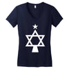 chrismukkah tree christmas Women's V-Neck T-Shirt