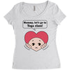 Mommy, Let's Go to Yoga Class! Women's Triblend Scoop T-shirt