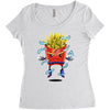 saiyan fries Women's Triblend Scoop T-shirt