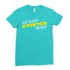 eat, sleep, pewpew, repeat Ladies Fitted T-Shirt