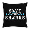 Save The Sharks Throw Pillow