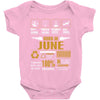 Born June Multitasking Problem Solving Tees Baby Onesie