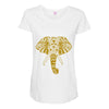 tribal print elephant geometric gold animals cool Maternity Scoop Neck T-shirt