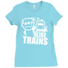 i like trains Ladies Fitted T-Shirt