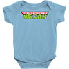 ninja turtles parody vegan Baby Bodysuit