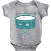 pounding away Baby Onesie