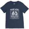 40th birthday t shirt personalise with name age year ideal birthday gi V-Neck Tee
